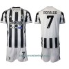 Conjunto (Camiseta+Pantalón Corto) Juventus Cristiano Ronaldo 7 Primera Equipación 2021/22 - Niño